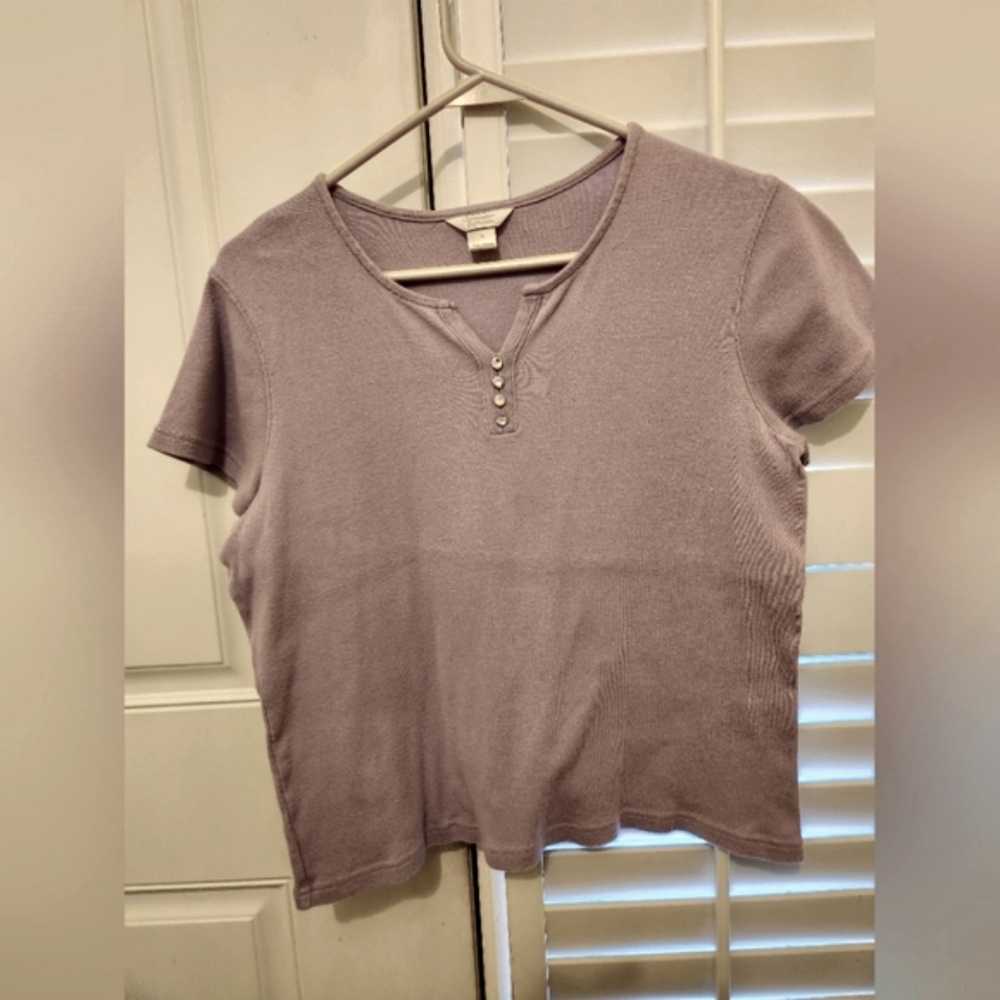 Short Sleeved Christopher Banks SZ L Lavender